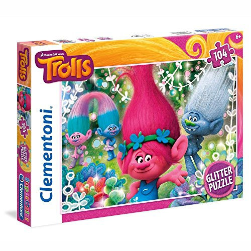 Clementoni 27249.5-104 T Glitter Puzzle Trolls