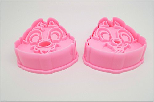 LaCaverne du Cake - 2 Moules Gateau Tic & Tac Ecureuil de Mickey Emporte P. Pate à Sucre & d'Amande