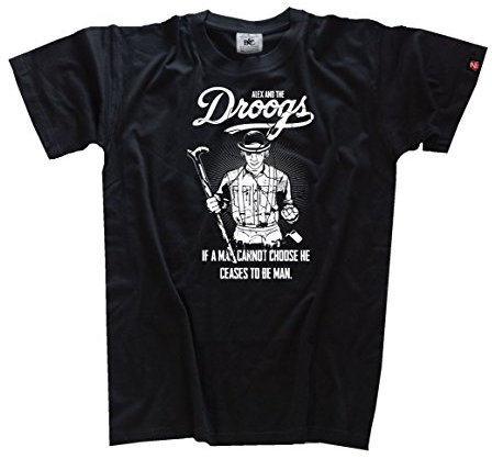 Shirtzshop Herren Alex and The Droogs Film T-Shirt, Schwarz, XXL