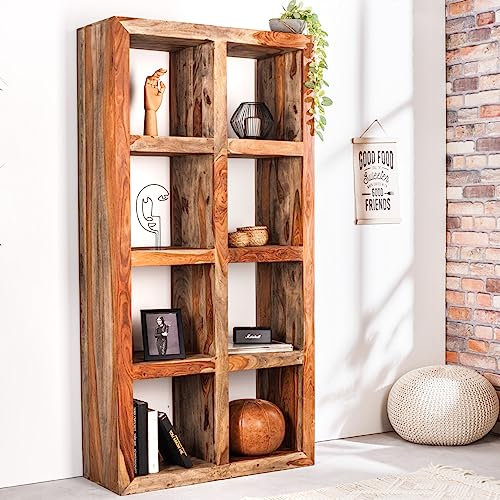 cagü - Exklusives Regal BÜCHERREGAL [Salem] SHEESHAM MASSIV Holz 180cm x 90cm