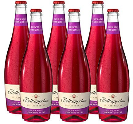 Rotkäppchen Fruchtsecco schwarze Johannisbeere - Der fruchtig-herbe Genuss im Glas, 6 x 750ml