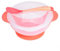 Bol pour Bébé Vaisselle avec Cuillère Thermosensible et Couvercle Bol d'Apprentissage Cadeau de Naissance(Pink)