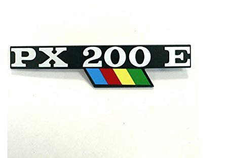 TARGHETTA LATERALE -PX200 E- PER VESPA PX ARCOBALENO