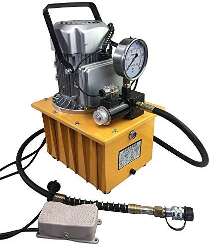 MINUS ONE Pompe hydraulique électrique, 700 bar avec valve à pédale électrique, pompe hydraulique Driven avec valve manuelle, 1400r/min, 750W/7L