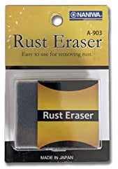 Sanelli Ambrogio, Naniwa Rust Eraser, Ideal for Removing Oxidation Traces from Knives and Sharpening Stones, Made in Japan, Black