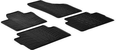 AROBA GL0072S Design Gummi Fußmatten kompatibel mit Seat Alhambra ab BJ. 10.2010> erhöhter Rand 4 TLG Farbe Schwarz Gummimatten Automatten passgenau