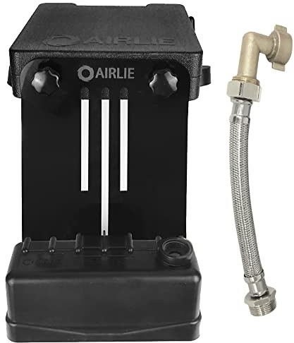 Airlie Pool Water Leveler, Patented, Included Stainless Steel Hose and Brass 90° Connector, Automatically Adjusts Pool Water Level, User Friendly Design (Black)