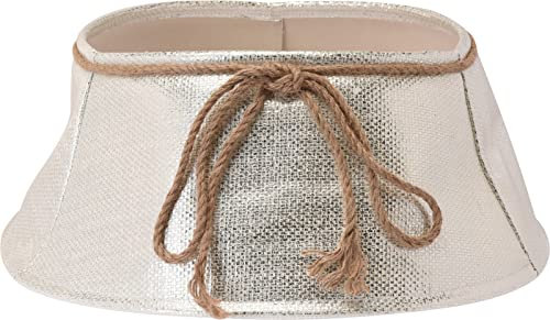 40cm Christmas Tree Skirt Xmas Stand Base Cover Decoration (Silver)