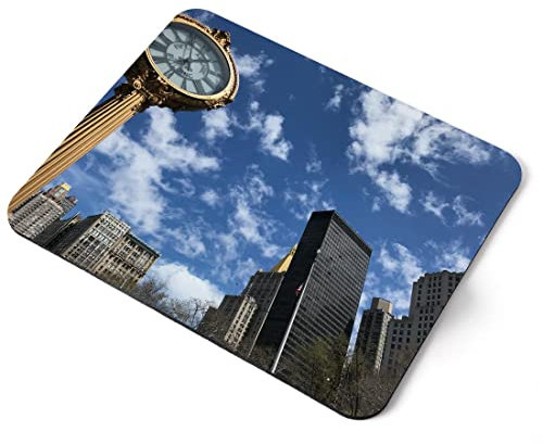 Computer Mouse Mat Pad - New York Manhattan City View Home Office PC Desk Accessory Flexible Fabric Top Large 5mm Laptop Desktop Printed Art Ergonomic #14055