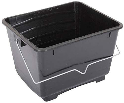 5 x 2.5 Litre Mini Black Plastic Scuttle Paint Kettle with Handles Painting