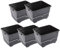 5 x 2.5 Litre Mini Black Plastic Scuttle Paint Kettle with Handles Painting