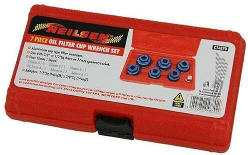 Neilsen, Oil Filter Low Profile Cup Socket Set 7pc 1/2 & 3/8 dr (Genuine CT4870)