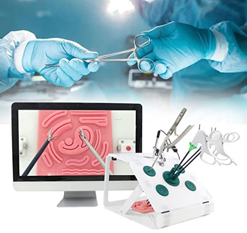 URJWAN Laparoskopische Chirurgie Simulations Trainingsbox, mit Trainingsinstrumenten und Modulen, Laparoskopischer Simulator Trainer, für den Medizinischen Schulunterricht