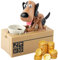 Lotvic Hund Spardose Elektronisch, Hungriger Hund Spardose, Welpen-Sparschwein, Spardose Kinder, Geburtstagsgeschenk für Kinder, grau