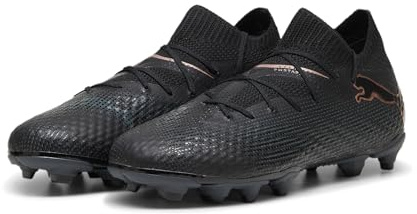 Puma Unisex Youth Future 7 Pro Fg/Ag Jr Soccer Shoes, Puma Black-Puma White, 38 EU