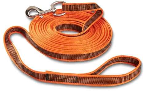 Wolters Avanti gummierte Schleppleine mit Handschlaufe, Größe:12 Meter, Farbe:orange
