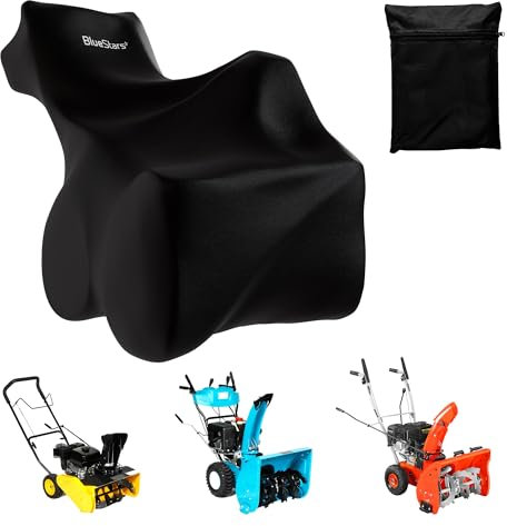 BlueStars Snow Blower Cover 420D Oxford 33x40x51 Waterproof and UV Resistant Snow Thrower Cover, Fits Most Electric Two-Stage Snow Throwers, Dimensions: 51 L x 33 W x 40 H
