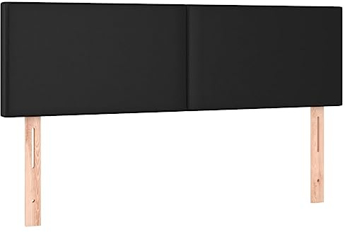 vidaXL Kopfteile Schwarz 144x5x78/88 cm Kunstleder