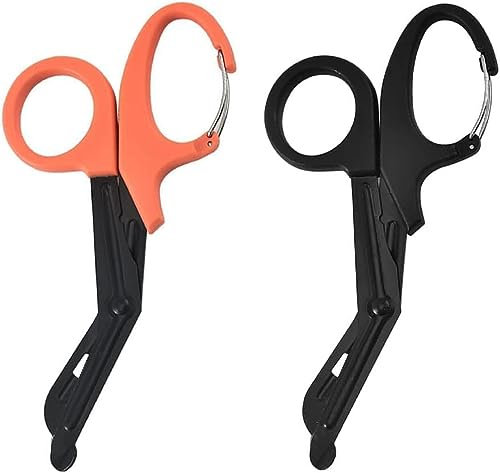 INSGB - Medizinische Schere Traumaschere, Verbandschere, medizinische Schere, für Krankenschwestern Notaufnahme für die Operation zu Hause (Small, 5.5 Inches, Black & Orange)
