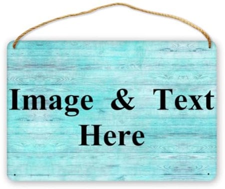 Cartello in Legno Personalizzato - Targa per Porta e Giardino Domestico, da Appendere per Esterno alla Fattoria con Nome