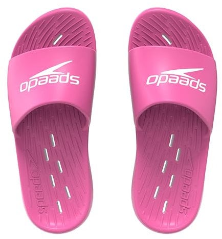Speedo Slide J Sandalias, por Junior Unisex, Rosa/Blanco, 32