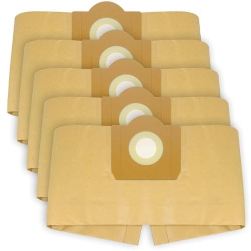 SPARES2GO Strong Dust Bags compatible with DeWalt DXV23PTA 23L DXV38S 38L DXV20PA 20L Wet & Dry Vacuum Cleaner (Pack of 5)