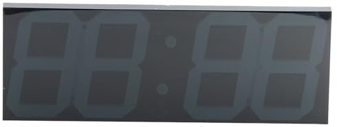 Zerodis Wanduhr, Spiegel, LED, elektronische Uhr für Zuhause, Studio, Fitnessstudio, Acryl-Panel, ABS, 45 x 16,5 x 2,5 cm (UK-Stecker)