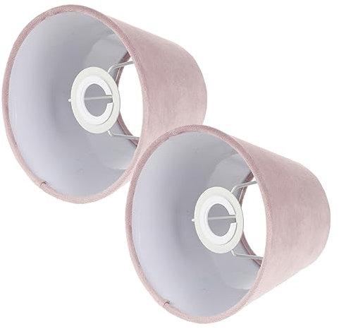 PRETYZOOM Confezione da 2 paralumi E27 piccola lampada da tavolo di ricambio paralume luce notturna lampada da parete luce ombra rosa
