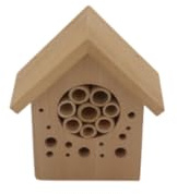 Insektenhotel mini Manufaktur Martinshof Länge:10 cm Breite: 5 cm Höhe: 11 cm Blumenkasten, Balkon, Terrasse, Schmetterling, Käfer, Haus, Insekten, Wildbienen, Nisthilfe, Buche
