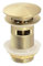 Bonde de Lavabo Bouchon de vidange Pop-Up for lavabo de Salle de Bains, en Or brossé, Noir Mat, Blanc, Or Rose, Or, Chrome, Accessoires de lavabo (Color : Brushed g with Hole)
