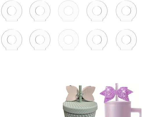 10pcs of Acrylic Blanks straw attachments,straw buddies for tumbler topper (Φ8mm)