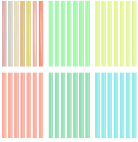 42 Stück Heißklebestifte Bunt 7 x 100 mm Heißklebesticks Heißkleber Sticks Schnelltrocknend Heißklebestifte Glitzer Heißklebepistole Sticks für DIY Kunsthandwerk und Abdichtung