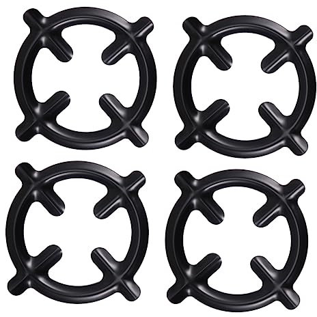 CAXUSD 4pcs Iron Pot Stand Gas Stove Burner Support Rings Wok Stand Trivet for Coffee Pots and Cookers
