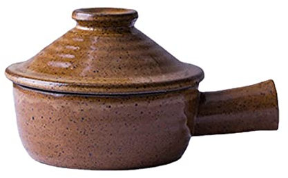 WALFREW Olla Cazuela de cerámica, Olla para estofado, Olla de Barro para el hogar, Olla pequeña para arroz, microondas, Olla para Sopa, Olla de Cocina con Tapa