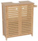 TENDANCE Meuble sous lavabo 2 Portes et 1 Etagère intérieure H 70 cm - Naturel