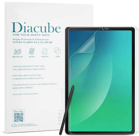 Diacube Confezione da 2 pellicole protettive antiriflesso con filtro luce blu per Samsung Galaxy Tab S9/S8/S7 da 11 pollici, antiriflesso, opaca, anti-impronte, alta sensibilità al tatto, facile