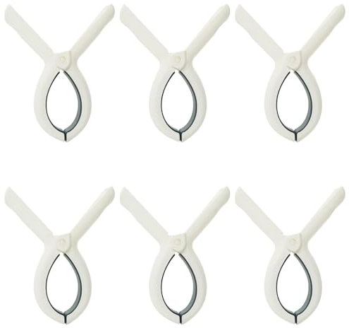 Axinost 6 Stück Wäscheklammern Handtuchklemmen Große Handtuchklammern für Strandliegen, 13.5cmX10.2cm(5,31 Inch × 4,02 Inch),Strandtuch Clips Handtücher Towel Clips Strandtuchklammern (Blau)