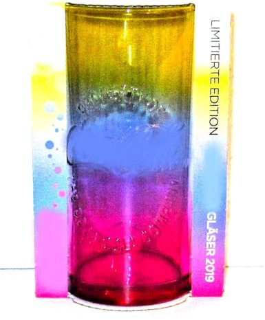 Rahm &AngiesStrickZauber vendu : verre à collectionner Allemagne 2019 / arc-en-ciel / verre à boire / rare !!!