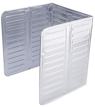 3 -seitig -Öl -Splitterschutz, Faltbare Aluminium Ölfestplatte Tafel Wärmeisolierung Splatter Bildschirm für Kochküchen Restaurant 84x32,5 Cm (SILVER)