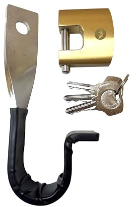 Antifurto Vespa blocca ruota con lucchetto incluso. Compatibile con Piaggio Vespa 50 SPECIAL, R, L, N, PK, ET3, PRIMAVERA 125.