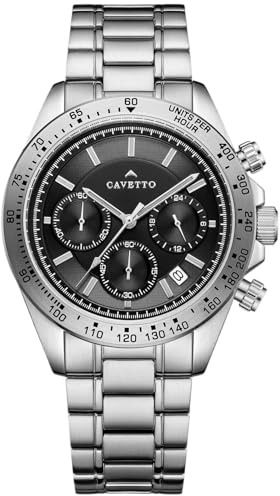 Cavetto Handuhr – Armbanduhr Edelstahl – Zeitlose Uhr für Business & Freizeit – Uhren mit Komfort – Armbanduhren für im klassischen Stil