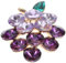 HORIALENCE Épinglette Verre Et Alliage Forme De Grappe De Raisin Broche Fruitée Élégante Pour Vêtements Chapeaux Et Accessoires De Mode Féminins Ajoutant Une Touche Raffinée à Vos