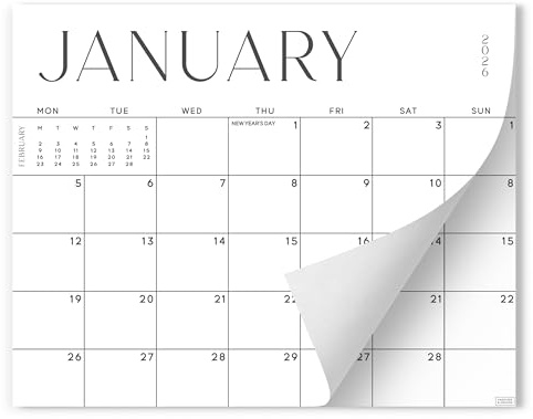 S&O Simple Magnetic Fridge Calendar from January 2026-June 2027 - Tear-Off Refrigerator Calendar to Track Events & Appointments - 18 Month Magnetic Planner for Fridge for Easy Planning- 8x10”in