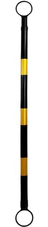 Vigil Adjustable Telescopic Cone Bar Barrier - Yellow & Black - 1.2 Metres | Expandable to 2.2 Metres