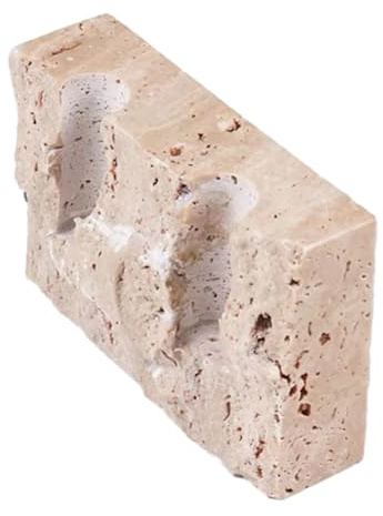 Flaroey Vintage Candlestick Holder, 2 Holes Travertine Stone Candle Holder for Wedding,Party-Elegant Table Centerpiece B