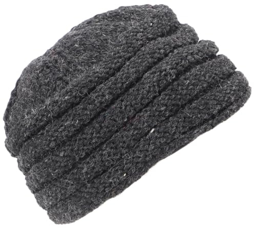 GURU SHOP Wollmütze aus Nepal, Handgestrickte Beanie, warme Strickmütze | Kuschelig, aus Schafwolle, mit weichem Fleecefutter, Unisex, fair gehandelt, für Kopfumfang 56-60 cm