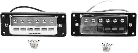 Cygmophing 2 pièces Guitare électrique Double Bobine Micro Haute sensibilité métal 6 Cordes Micro Basse électrique