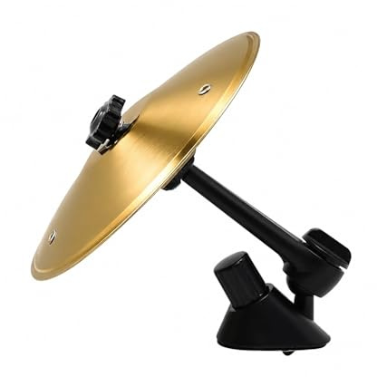 Azarton Mini Drum fürs Auto, mobiles Drumset für Lüftungsgitter, Mini Becken in Goldoptik als Auto Geschenk und Interieur Dekoration