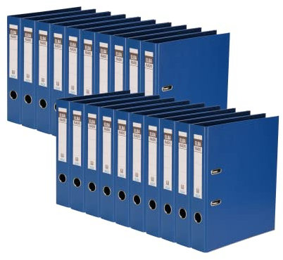 Elba Ordner A4, aus Kunststoff, rado plast, 5 cm schmal, blau, 20 Stück