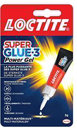 LOCTITE Colles Cyanoacrylates SUPERGLUE-3 Power Gel Tube 3g Blister Carton 12uc